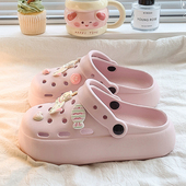 女夏季 厚底增高eva防滑沙滩包头凉鞋 女款 厚底洞洞鞋 外穿2025新款