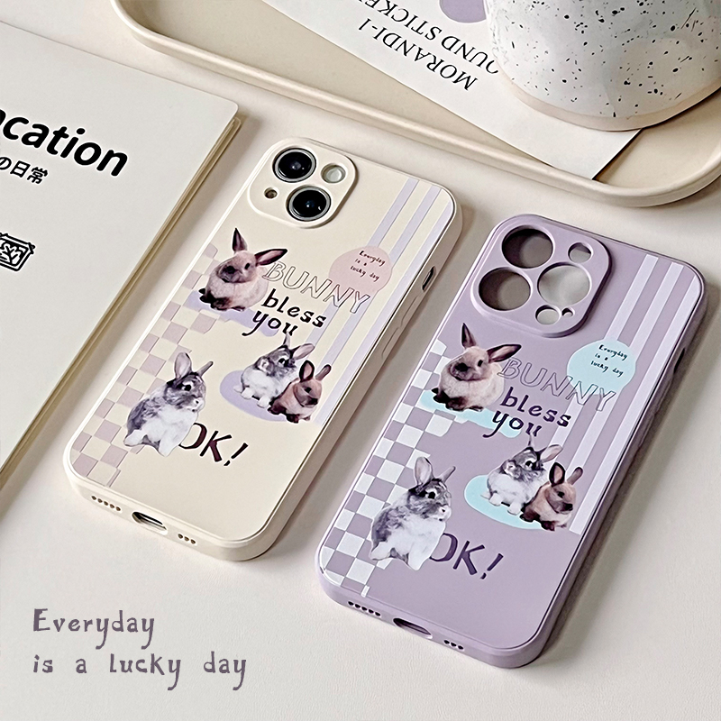 苹果安卓多型号可爱兔子全包软壳