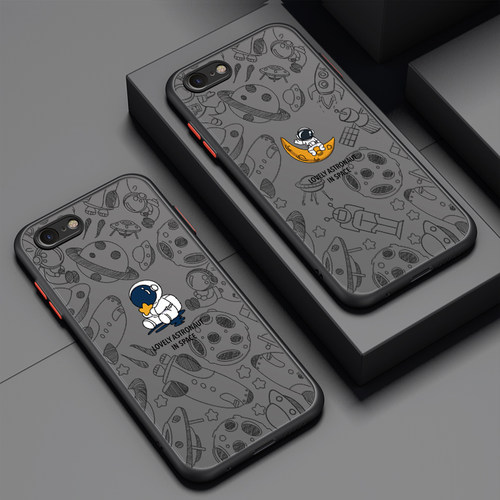 太空人适用于iphone8plus手机壳苹果7保护套iPhone6s/8新款苹果6plus肤感苹果se2/se3女男全包防摔男款潮