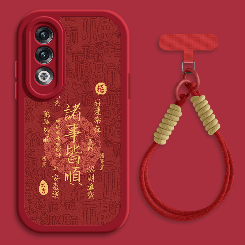 诸事皆顺适用OPPOK12手机壳k11/k11x小羊皮k10pro新款k10x秋冬斜挎挂绳k7女款k12硅胶oppok11新年oppo网红k10