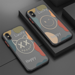 创意卡通潮牌xmax潮 肤感iphonexr女男iphonexs个性 开心笑脸适用iphonex手机壳xr苹果x保护套xs个性 xsmax新款