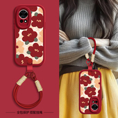 10z女款 红色花瓣适用华为nova13手机壳nova11pro保护套nove10新款 novo12ultra秋冬新年挂绳12活力版 11SE网红u