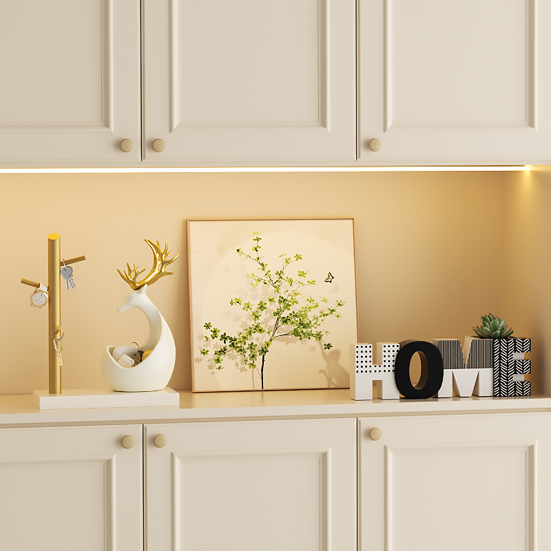 奶油风客厅玄关电视柜装饰品摆件