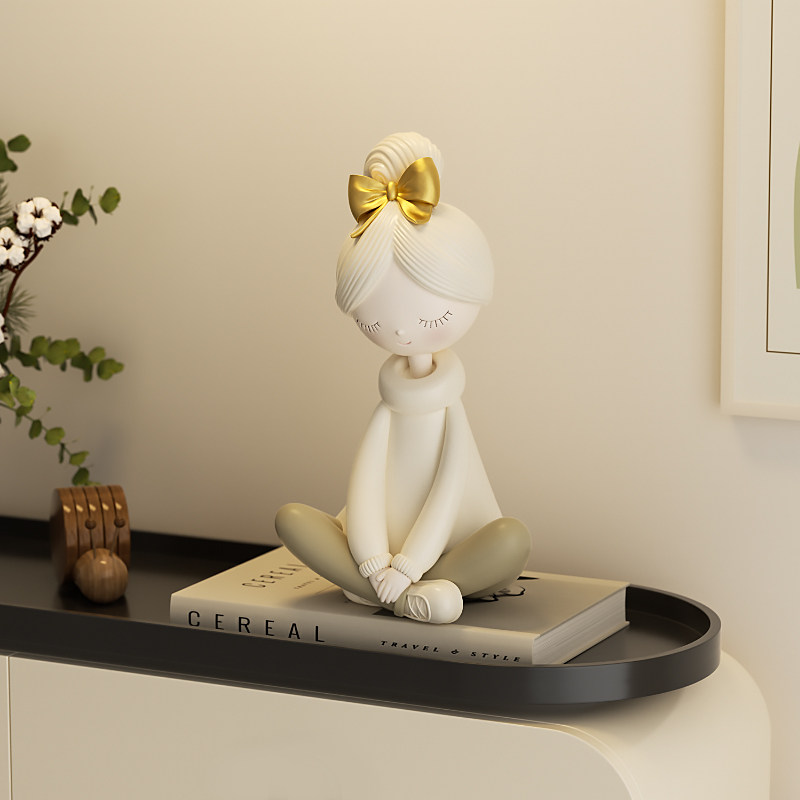 现代人物艺术摆件奶油风客厅电视酒柜儿童房装饰摆设送女生日礼物,家居饰品,装饰摆件,淘宝优惠券,粉丝福利购,淘宝优惠卷