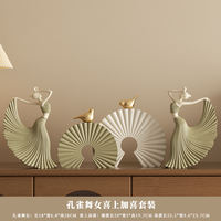 Modern figure art ornaments, home essentials, cream style, new home living room, entrance hall, TV, wine cabinet decorations thumbnail 3