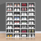 柜塑料鞋 子收纳折叠透明鞋 架防尘收纳神器省空间 盒收纳盒翻盖鞋 鞋