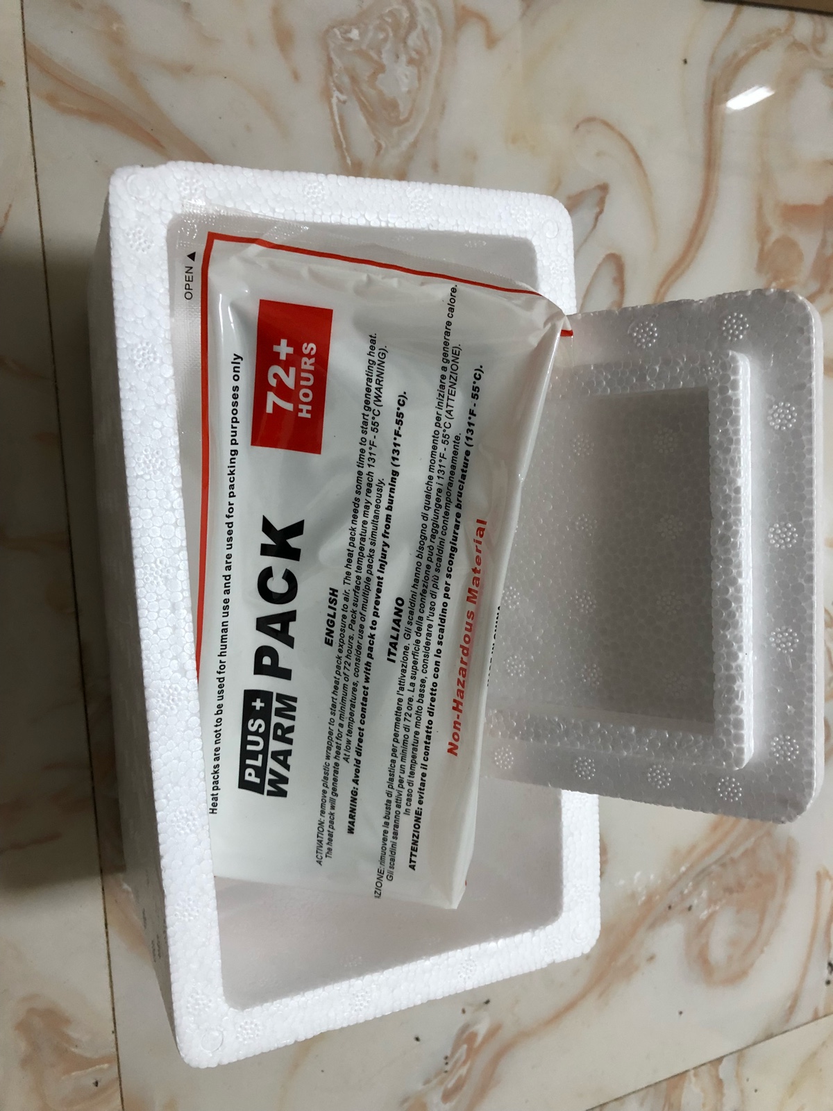 加热包泡沫箱子活体运输 72小时加热包 110小时加热包 发出后不退