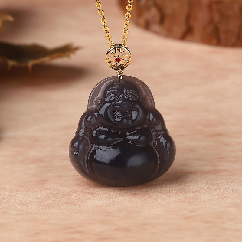 Nephrite  Pendant Buddha Gong Natal Buddha Smiling face Maitreya Buddha Necklace 18K Set jade Accessories Jade Pendantin the Accessories/Fashion Jewelry, Pendant/Pendant  category - from Buy2taobao.com to provide professional Taobao agent buy service