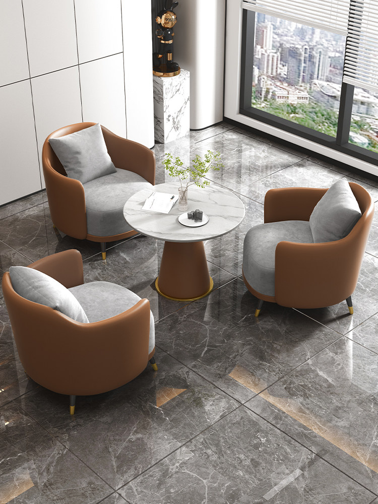 现代简约洽谈桌椅组合售楼处接待会客专用沙发休闲家用专属沙发椅