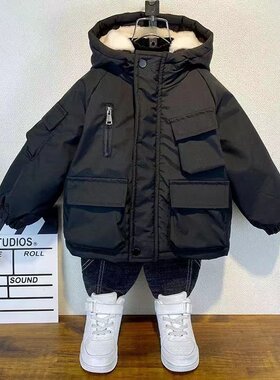 男童加绒加厚冬季新款棉服