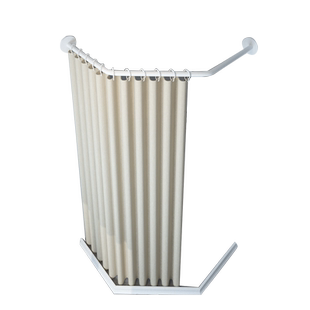 可定制钻石型浴帘杆免打孔浴帘套装折叠防水防霉浴室异形简易淋浴