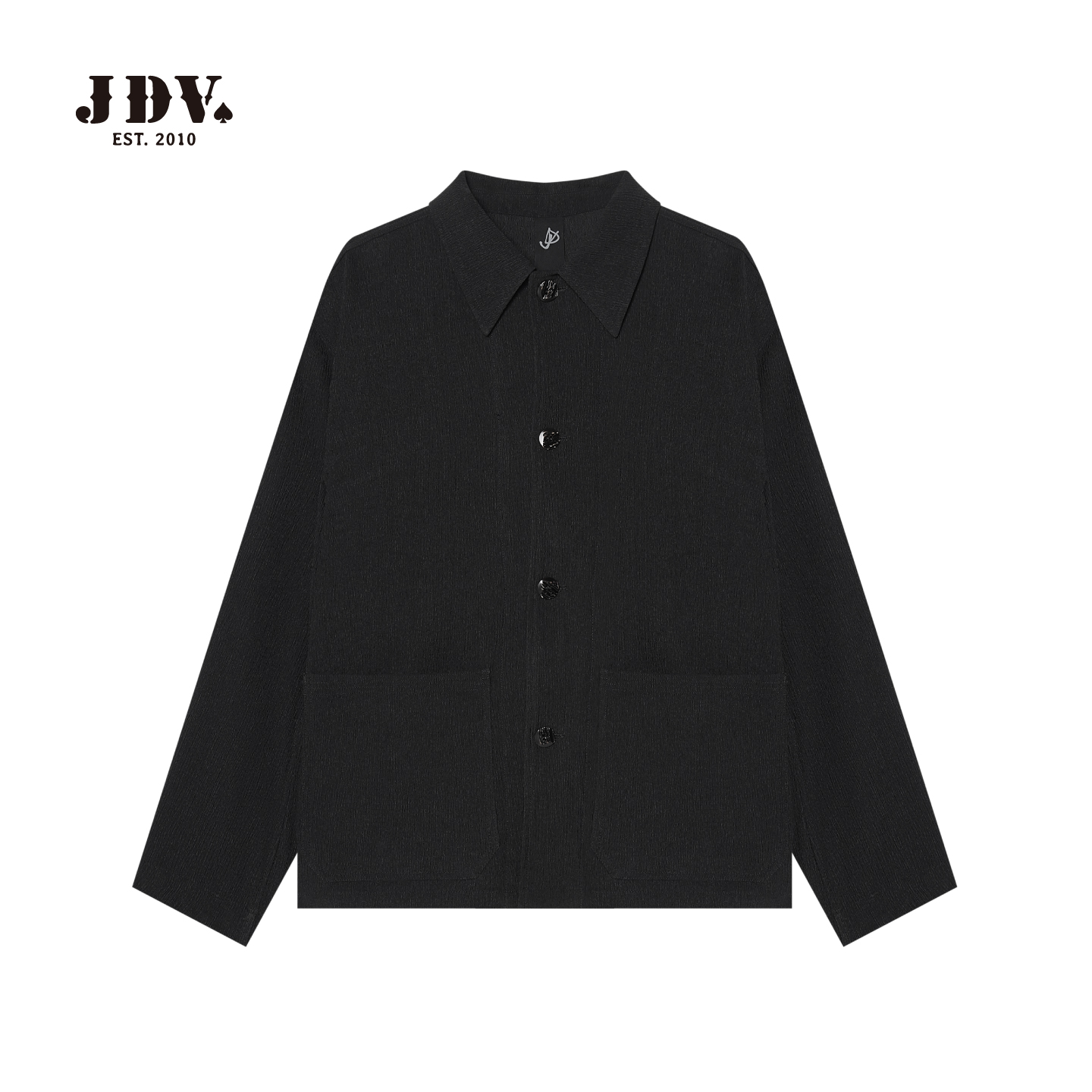 JDV男装宽松休闲夹克黑色