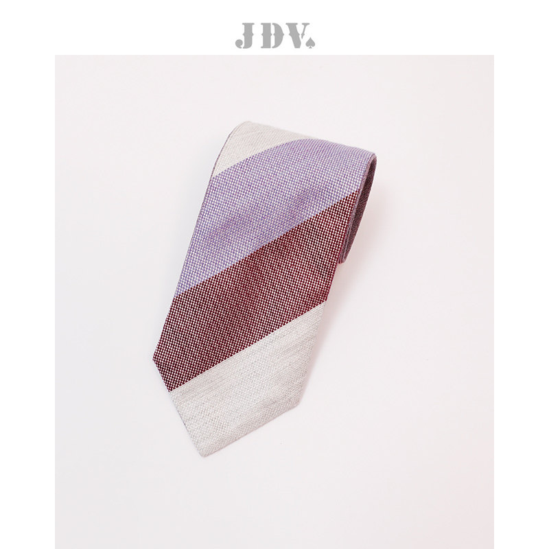 JDV饰品撞色条纹通勤商务宴会百搭男士正装领带配饰礼物SAF1808,服饰配件/皮带/帽子/围巾,领带,淘宝优惠券,粉丝福利购,淘宝优惠卷