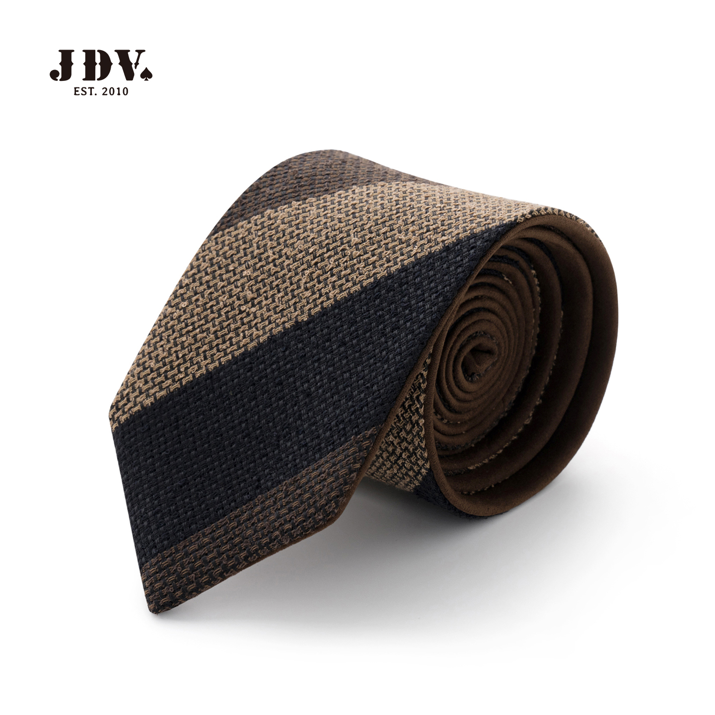 JDV商场同款咖啡色男士西装领带