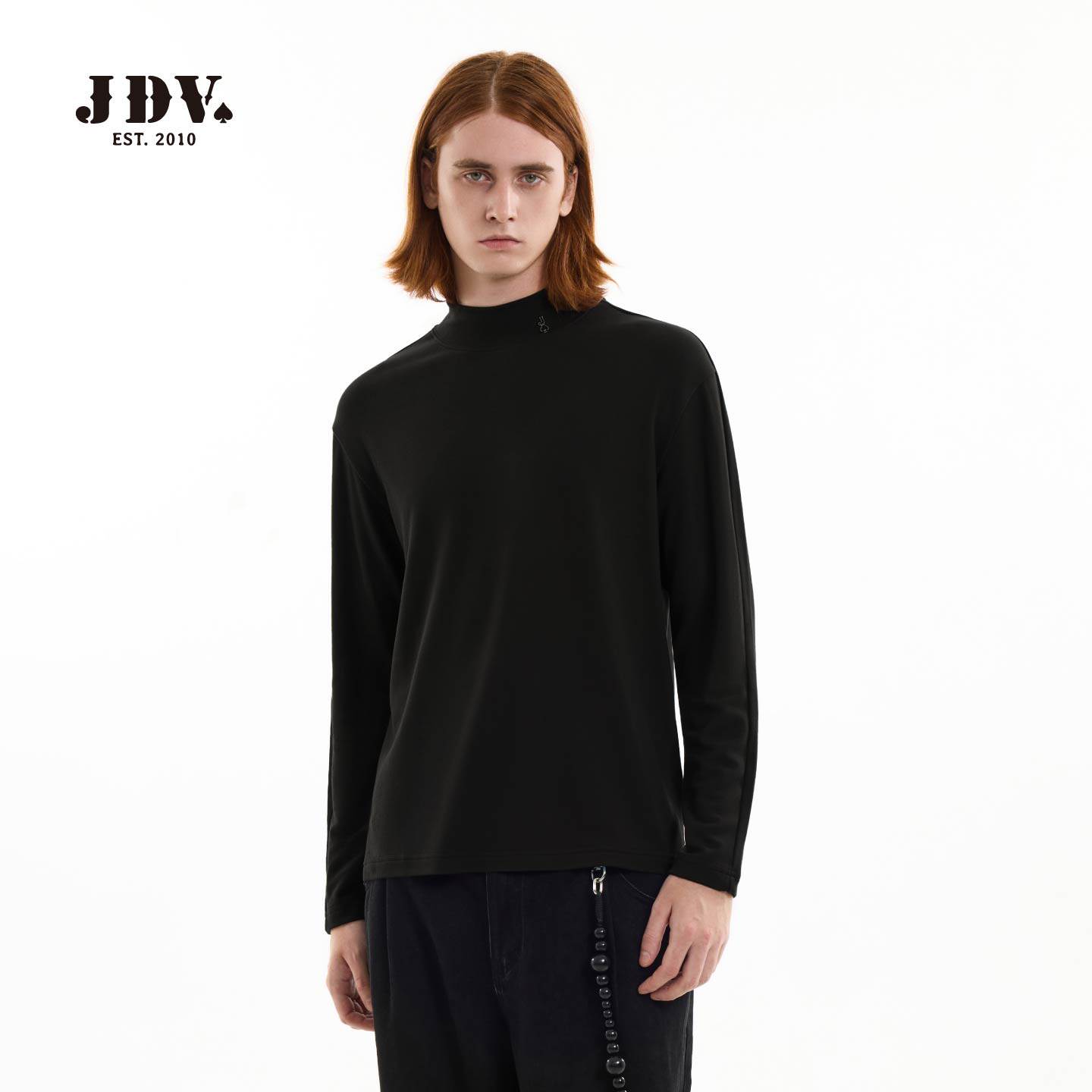 【明星同款】JDV男装半高领长袖T恤春秋基础百搭内搭上衣WTA4364