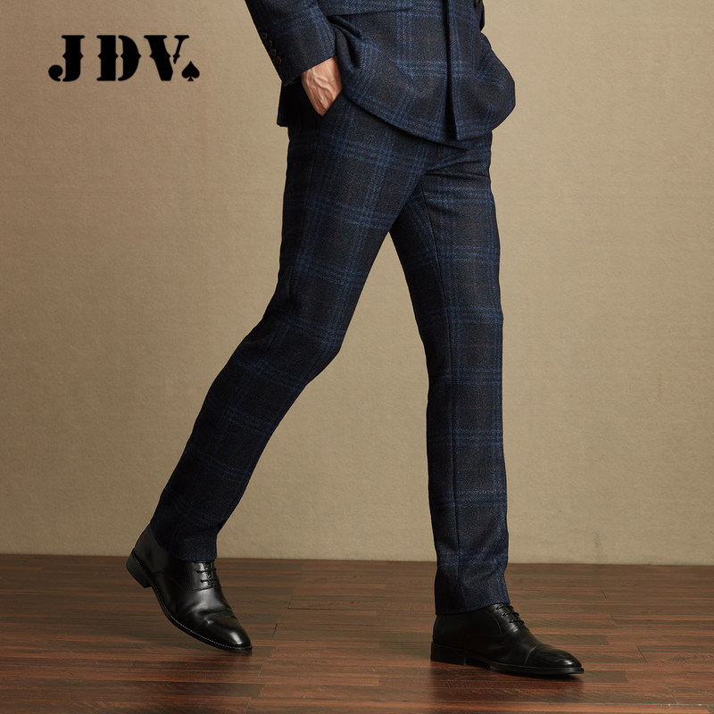 JDV 男装 冬季男士复古花呢格子修身商务正装西裤男裤在类目 男装, 西裤中 - 来自Buy2taobao.com提供专业的淘宝代购服务