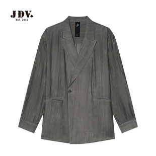 商场同款 JDV男装 新款 外套2025秋季 宽松百搭休闲西服 肌理感西装