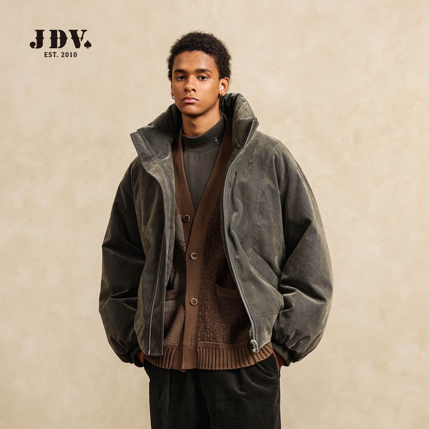 JDV90白鸭绒羽绒服男士保暖