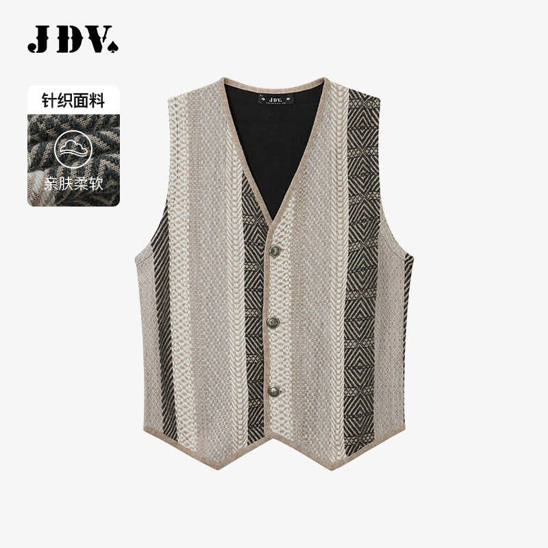 JDV商场同款男士拼色针织马甲