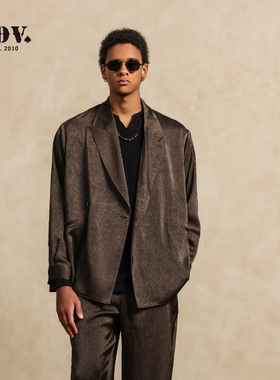 JDV商场同款复古休闲西服套装男士春秋宽松老钱风西装外套SL50W3