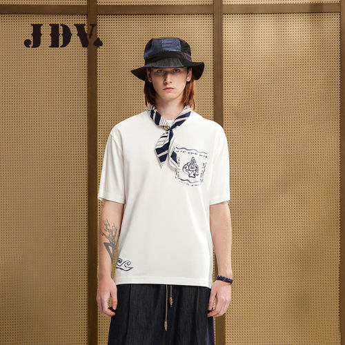 JDV春季趣味印花短袖T恤男