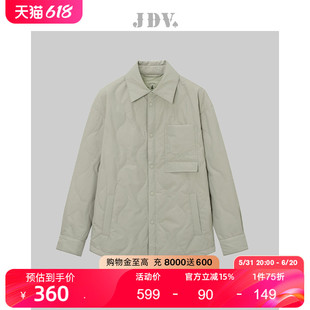 浅灰白鸭绒短款 JDV男装 秋冬新品 休闲衬衫 商场同款 羽绒外套WDW2451