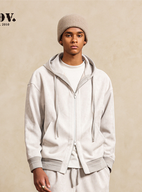 JDV男装休闲百搭外套2025年秋季新款时尚连帽卫衣开衫商场同款