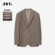 商务正装 西服外套男士 职场WMM4A26 卡其平驳领单排扣西装 JDV春秋季