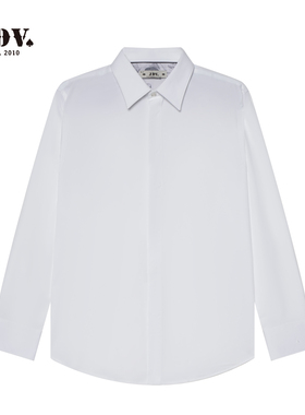 JDV男士白色长袖衬衫春秋季新款商务正装商场同款衬衣WIF5416