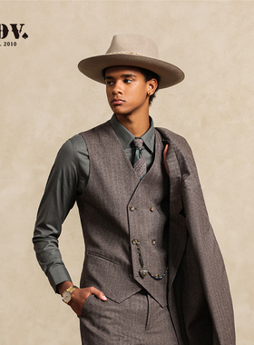 JDV男装秋冬季商场同款复古摩登马甲纯绵羊毛百搭男士马甲WFV5005