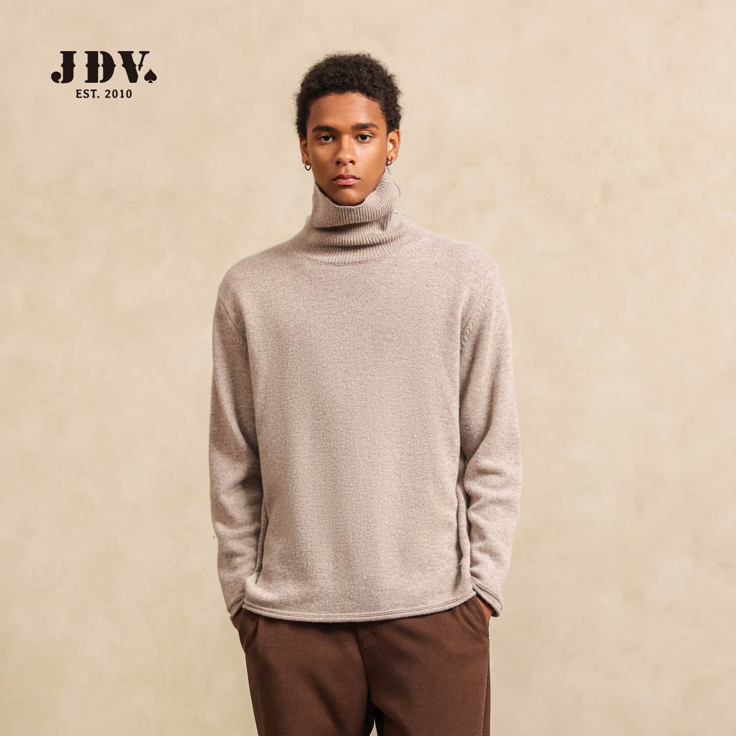 JDV高领羊绒衫保暖舒适绵羊毛