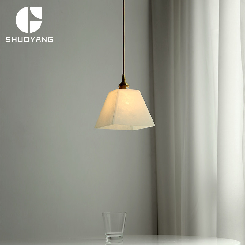 云石小吊灯简约单头卧室床头灯现代全铜云石设计师餐厅长线小灯具,家装灯饰光源,客厅吊灯,淘宝优惠券,粉丝福利购,淘宝优惠卷