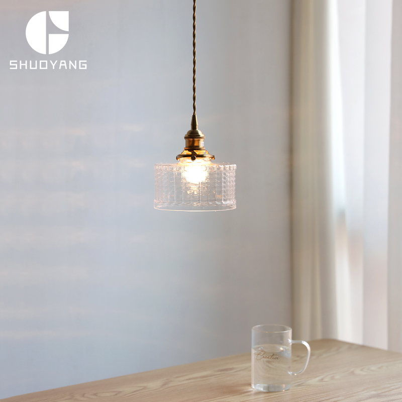 餐厅卧室床头吧台北欧玻璃吊灯