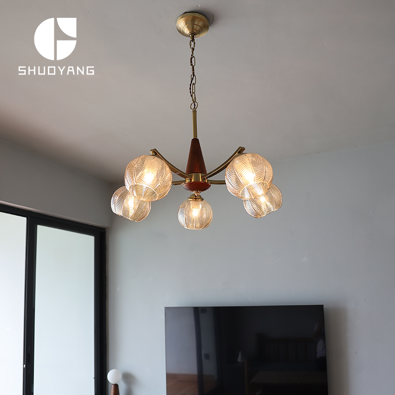 烁阳美式复古客厅卧室吊灯