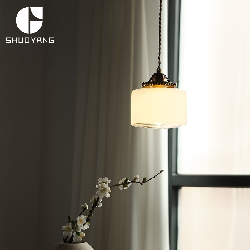 复古床头岛台黄铜民宿餐厅吊灯