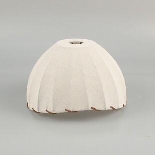 中式吊灯布艺灯罩壁灯麻布罩 复古餐厅书房茶室圆形钓鱼灯具灯罩