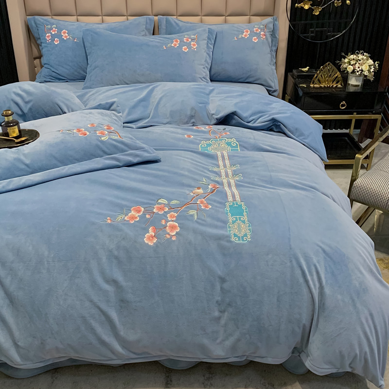 法莱绒加厚冬季韩版四件套