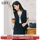 莱芙·艾迪儿亚麻马甲女时髦洋气夏季 薄款 气质叠穿西装 马甲女款