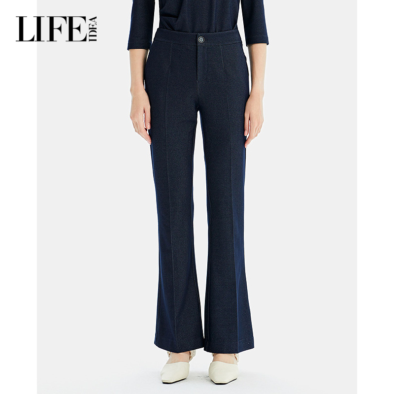 LIFE·IDEA25春季新品微喇通勤气质女款长裤显瘦百搭职场牛仔裤