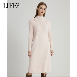 显瘦连衣裙 毛针织小高领修身 LIFE·IDEA冬季 新品