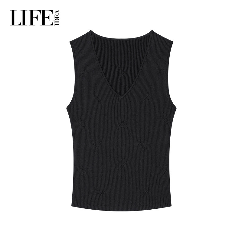 莱芙·艾迪儿V领针织背心修身显瘦无袖内搭上衣简约百搭打底衫女,女装/女士精品,背心吊带,淘宝优惠券,粉丝福利购,淘宝优惠卷