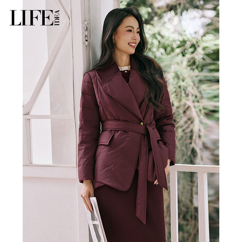 莱芙·艾迪儿秋冬新款通勤气质西装式翻领收腰短羽绒服保暖外套女,女装/女士精品,羽绒服,淘宝优惠券,粉丝福利购,淘宝优惠卷