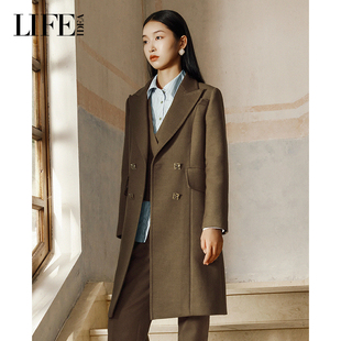 休闲长款 LIFE·IDEA冬季 大衣通勤西装 气质高级感女式 外套 新品