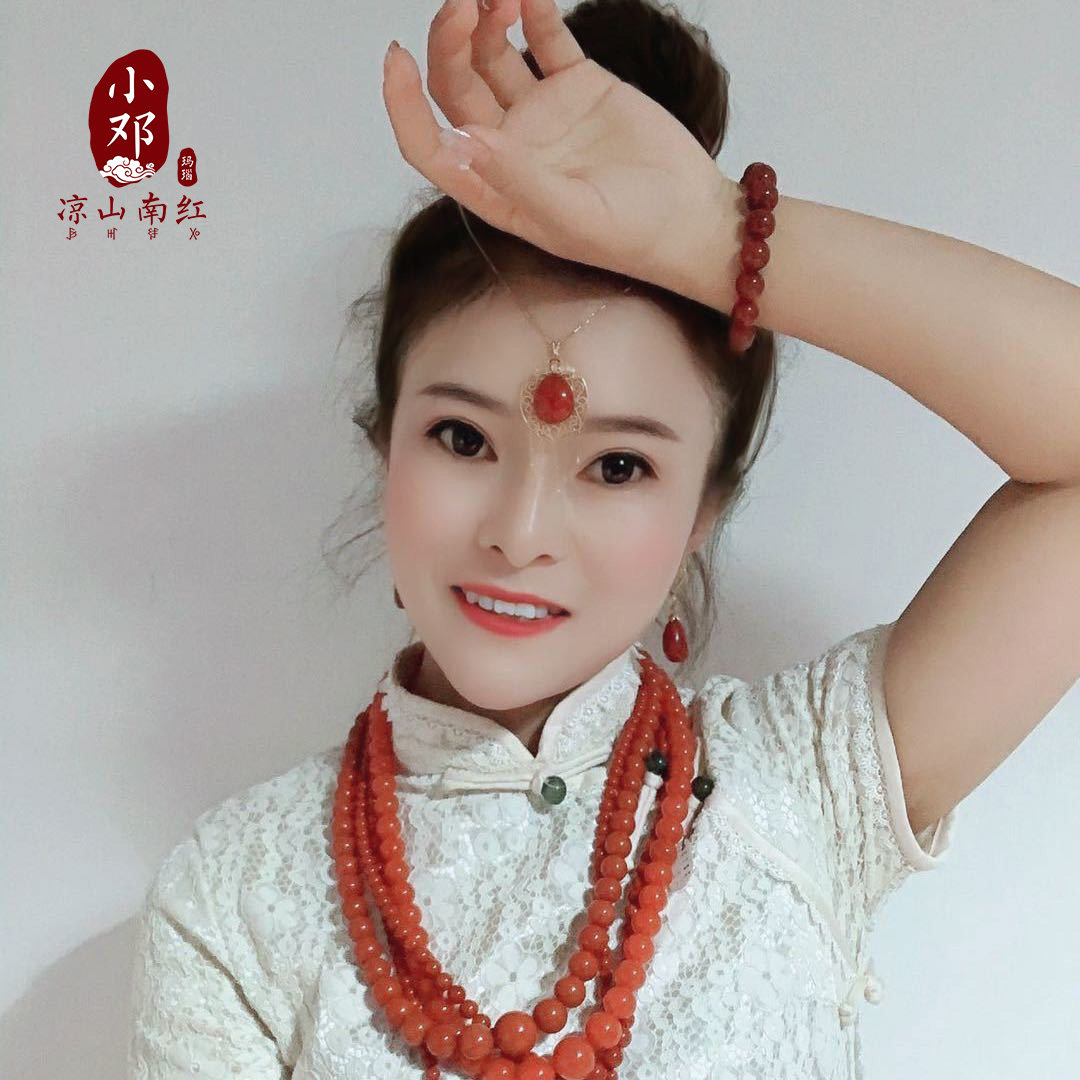 南红玛瑙戒指女三通四川凉山瓦西手串手镯天然正品戒面配珠直播间_虎窝淘