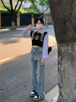 Жилет из нефрита, рубашка, комплект