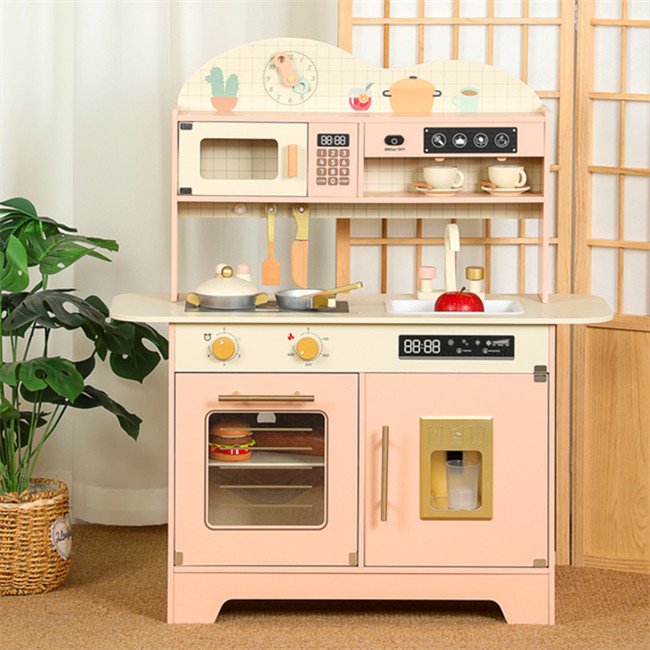 女孩礼物小厨房玩具木质做饭厨具