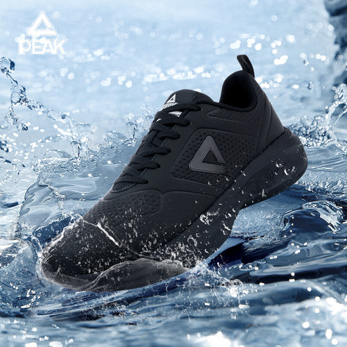 匹克态极跑步鞋秋冬季皮面防泼水