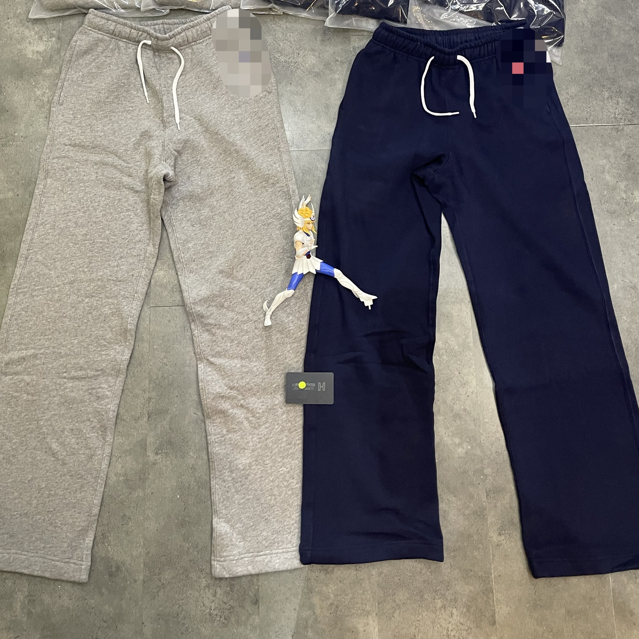 高腰抽绳卫裤女宽松直筒长裤