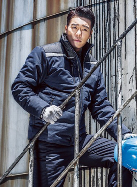 韩国新款秋冬工作服棉衣套装可定制防静电Badcrystal/晶至PR702