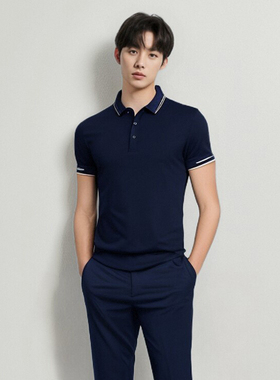 夏季男女同款时尚舒适短袖POLO衫可定制LOGO 6803